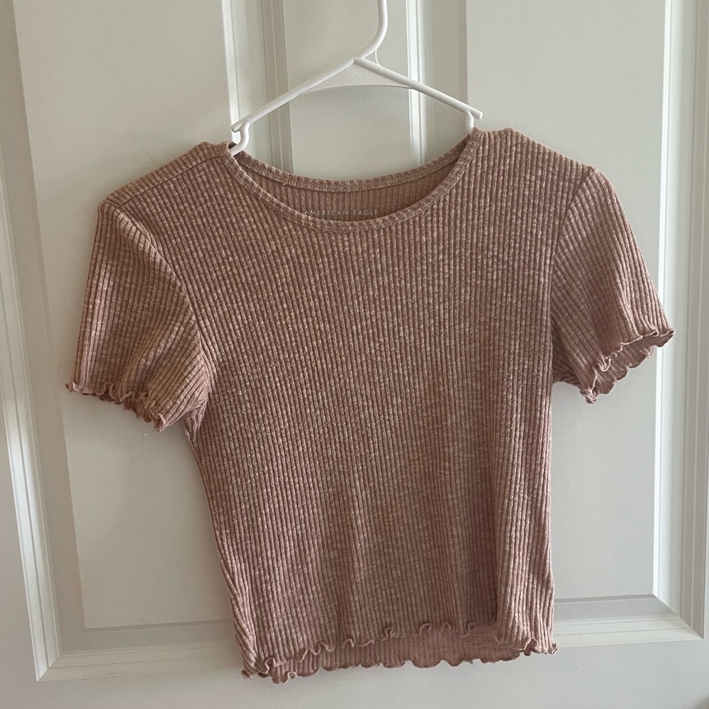 American Eagle Ribbed Baby Tee